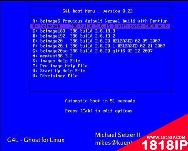 使用ghost对linux进行系统备份