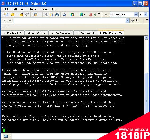 X-shell同时远程连接五台服务器