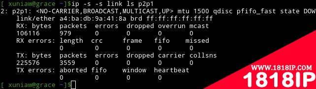 ip link statistics