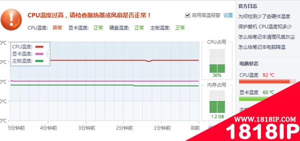 电脑CPU温度过高原因和简单处理方法