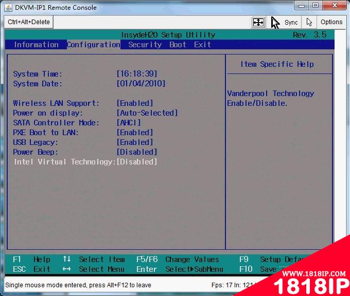Intel Virtual Technology BIOS设置