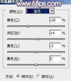 Ps打造纯美的淡调蓝紫色外景人物图片