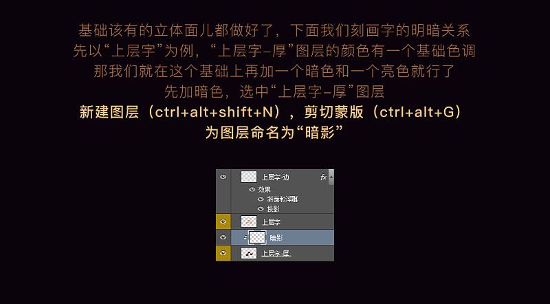 ps创意制作好看的越努力越幸运的橙色纹理立体字教程