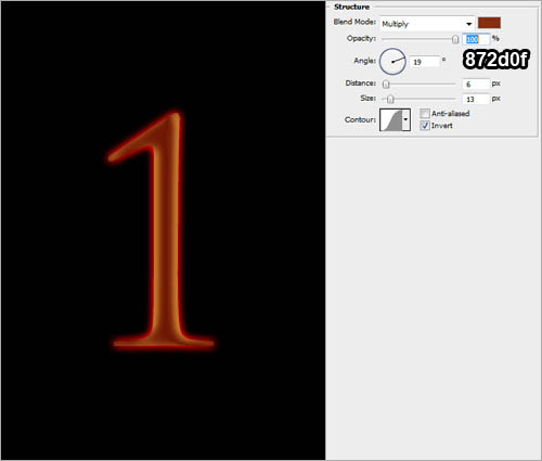 Photoshop 制作光度较暗的火焰字