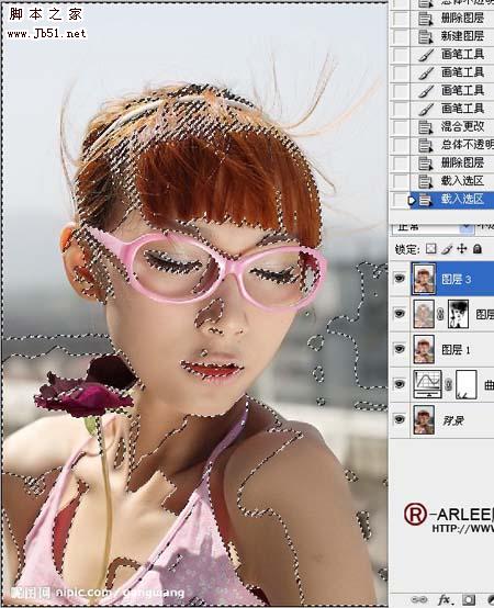 Photoshop 人物甜美的淡紫色