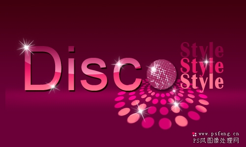 Photoshop Disco 风格文字特效