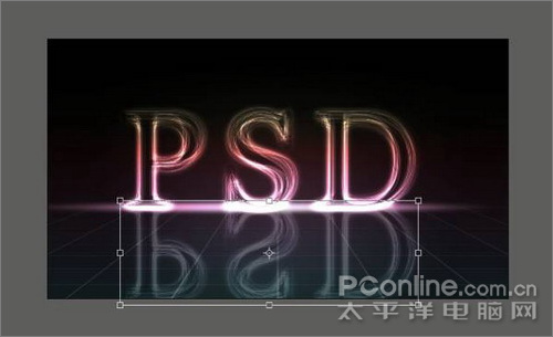 Photoshop简单制作光线流动效果文字