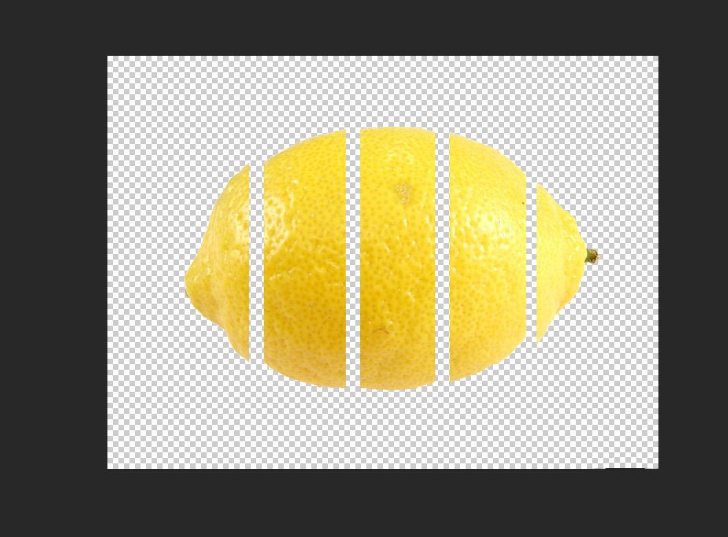ps怎么制作切水果效果? ps彩色切片分割水果的做法