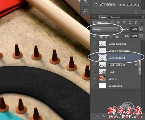 Photoshop CS6设计制作桌面上的创意跑道