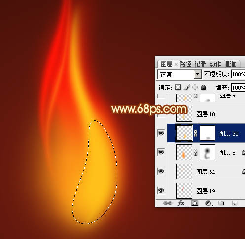 Photoshop设计制作非常漂亮的蜡烛火焰效果