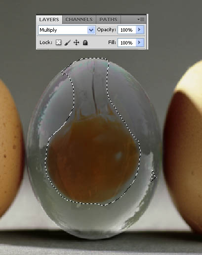 photoshop合成制作出一个半透明的鸡蛋