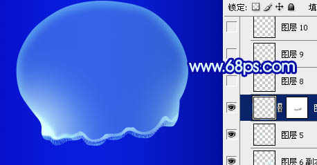 Photoshop制作出漂亮的透明高光水母图片