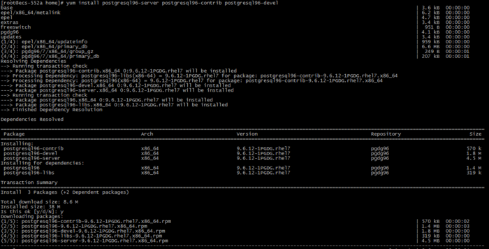 centos7 安装pgsql