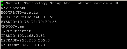 CentOs 设置静态IP 方法