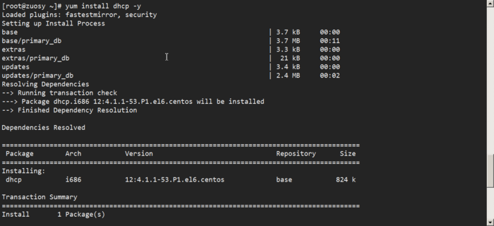 CentOS6.9 DHCP服务器配置